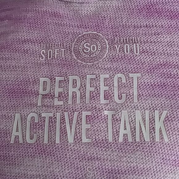 SO Brand Tank Top Racer Back Heathered Purple Burn Out - Picture 7 of 11